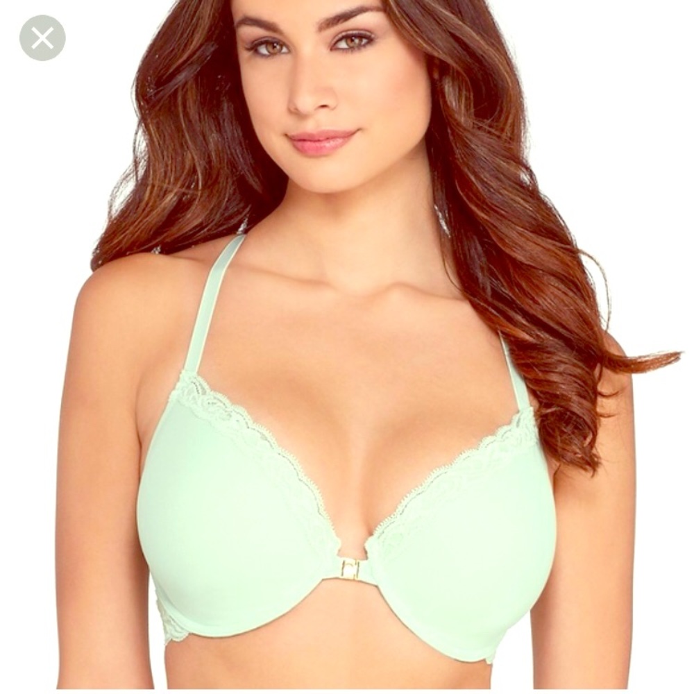 Mint green Natori Feathers t-back bra